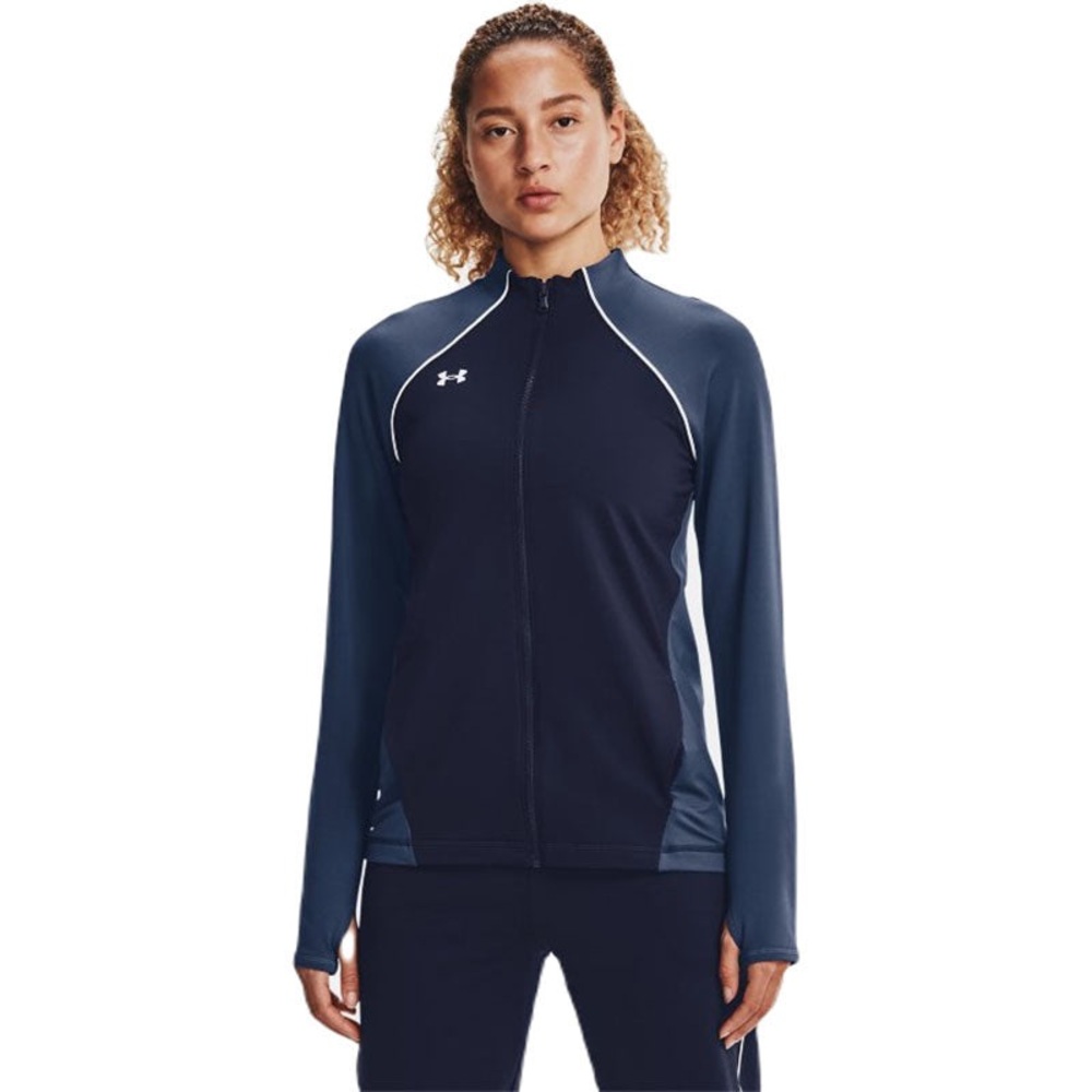 Under Armour Women's Layer Up Midnight Navy Full Zip Jacket - Picture 3 of 5